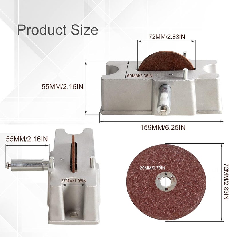 YESHMA Manual Engine Piston Ring Filer Tool Grinder with 120 Grit Kit Grinding Wheel - Image 2